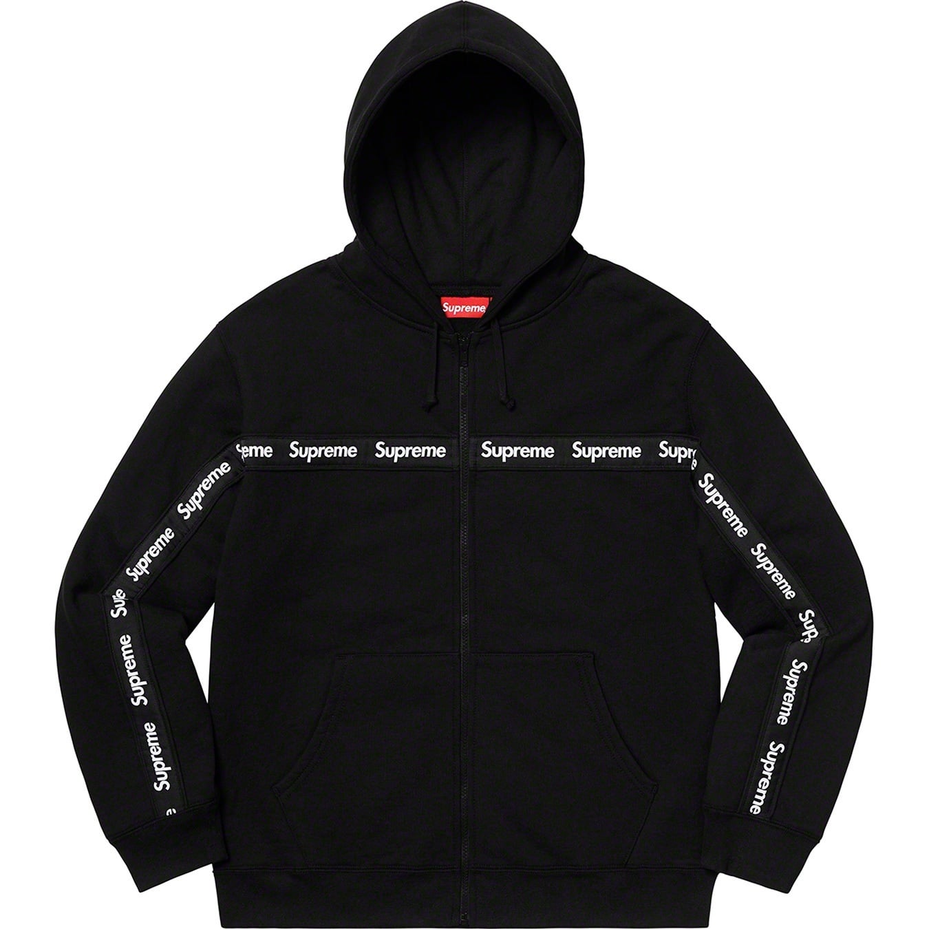 Text Stripe Zip Up Hooded Sweatshirt view 5